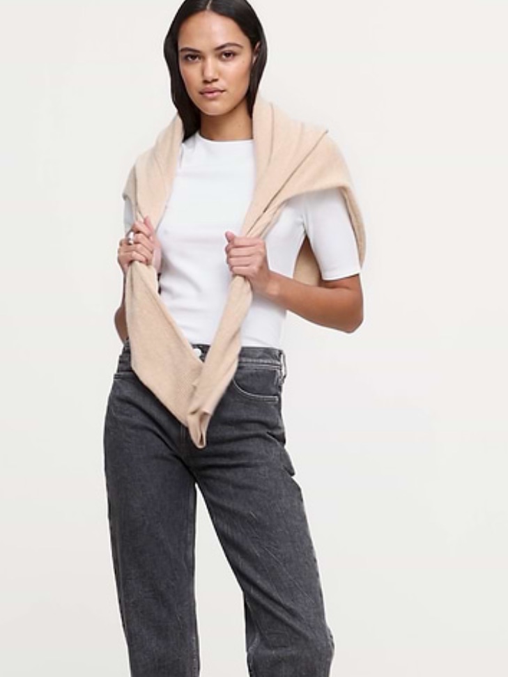 Banana Republic Ribbed Elbow Sleeve T-Shirt